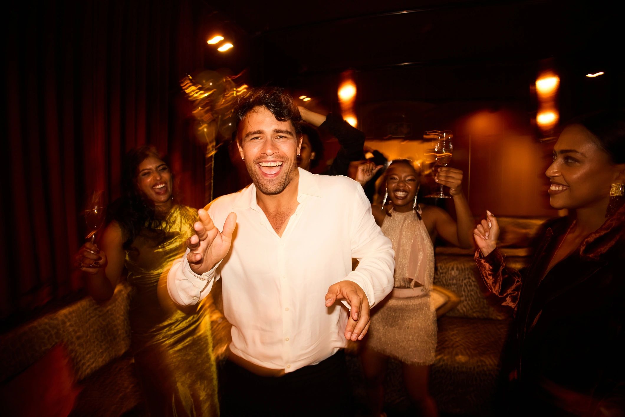 Energetic club party celebration