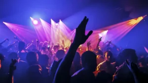 Mayfair nightlife in London at night